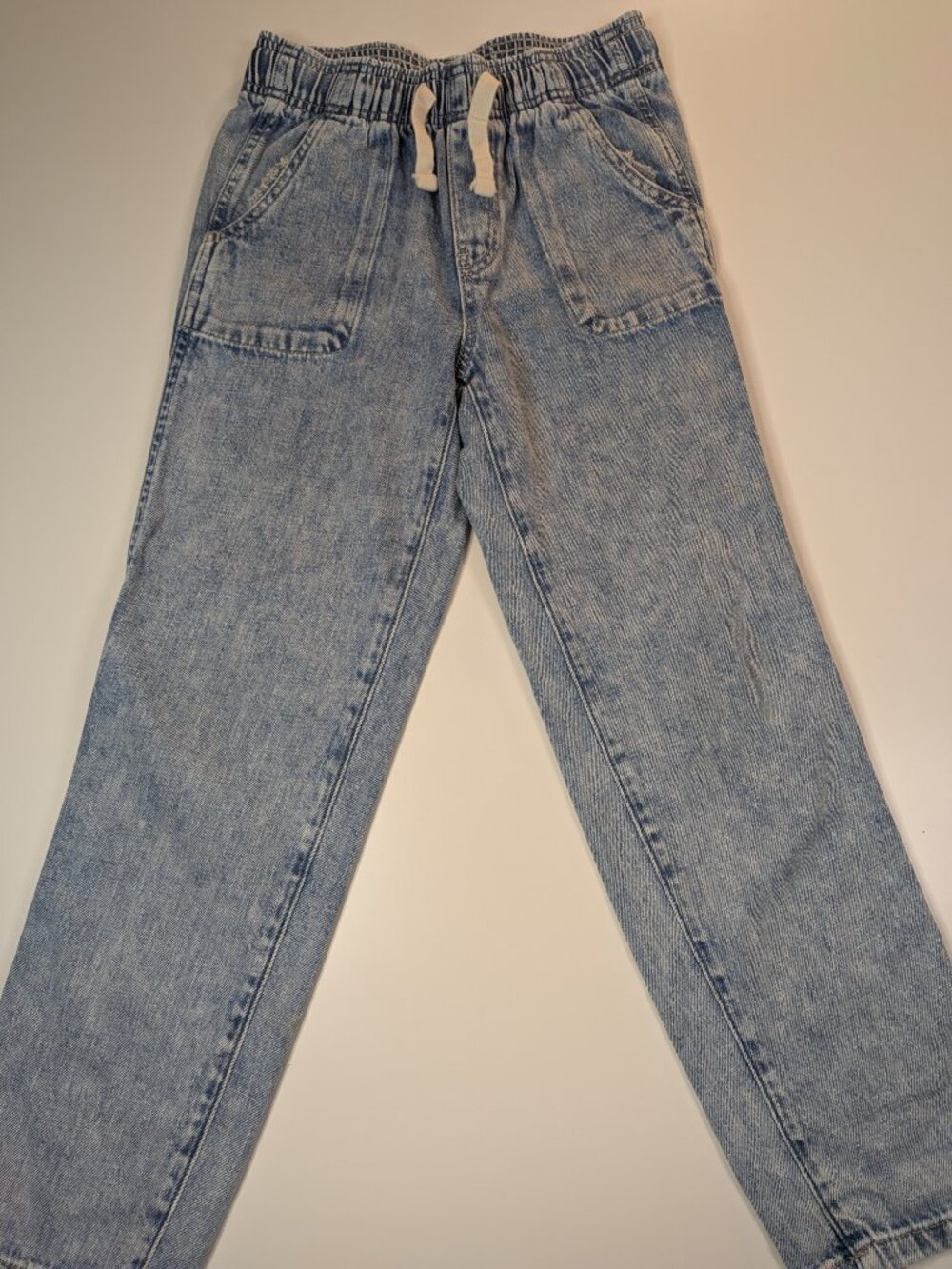 Gap Girls Easy Pull-On Jeans Size 10 Light Wash Relaxed Baggy Denim